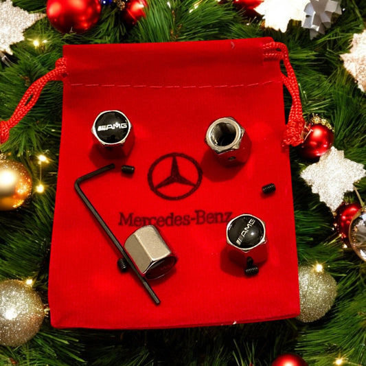 Gift Set For Silver Anti Lock Silver BMW Dust Caps Tyre Valve Stems x4