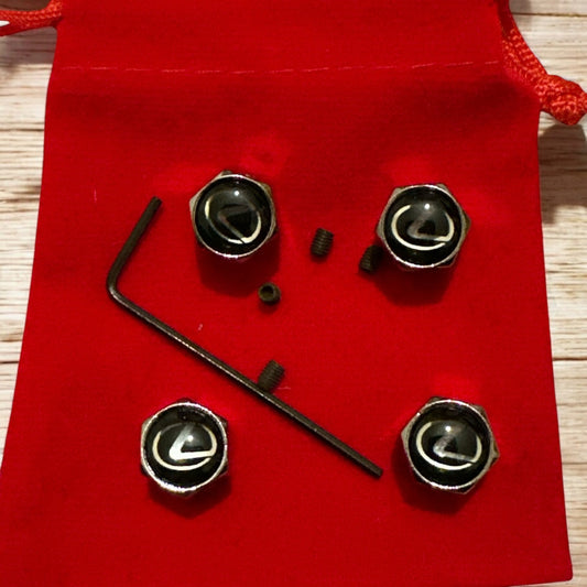 Gift Set For Anti Lock Silver LEXUS Dust Caps Tyre Valve Stems x4