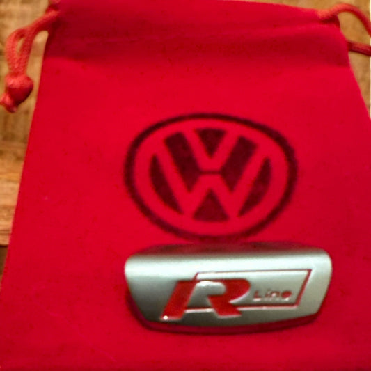 Gift Set For V W R- Line Steering Wheel Sticker Metal VOLKSWAGEN